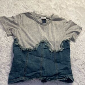 Corset denim tshirt